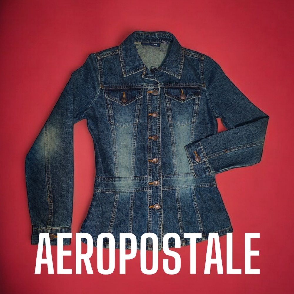 AEROPOSTALE Denim Peplum Jeans Jacket